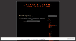 Desktop Screenshot of dreamsdreamt.wordpress.com