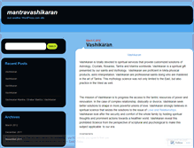 Tablet Screenshot of mantravashikaran.wordpress.com