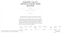 Desktop Screenshot of paradisevalleyarizonaluxuryhomes.wordpress.com