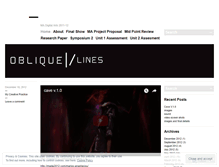 Tablet Screenshot of obliquelines.wordpress.com