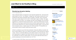 Desktop Screenshot of justwanttobehealthy.wordpress.com