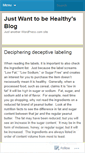 Mobile Screenshot of justwanttobehealthy.wordpress.com