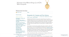 Desktop Screenshot of memorialjewelry.wordpress.com