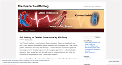 Desktop Screenshot of geezerhealth.wordpress.com