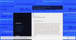 Desktop Screenshot of minhassomethingtosay.wordpress.com