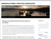 Tablet Screenshot of annapolisfamilypractice.wordpress.com