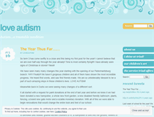 Tablet Screenshot of loveautism.wordpress.com