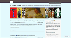 Desktop Screenshot of egregores.wordpress.com