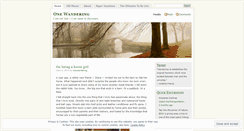 Desktop Screenshot of onewandering.wordpress.com