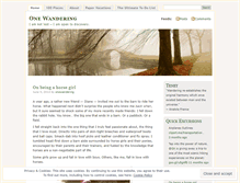 Tablet Screenshot of onewandering.wordpress.com