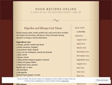 Tablet Screenshot of foodrecipes.wordpress.com