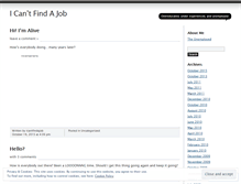 Tablet Screenshot of icantfindajob.wordpress.com