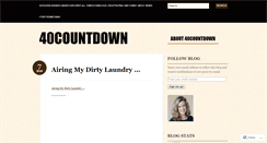 Desktop Screenshot of 40countdown.wordpress.com