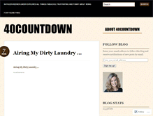 Tablet Screenshot of 40countdown.wordpress.com