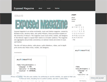 Tablet Screenshot of exposedmagazine.wordpress.com