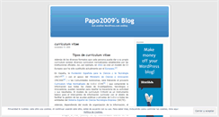 Desktop Screenshot of papo2009.wordpress.com