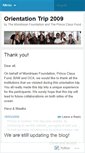 Mobile Screenshot of orientationtrip2009.wordpress.com