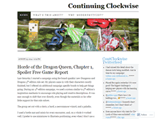 Tablet Screenshot of continuingclockwise.wordpress.com