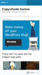 Mobile Screenshot of copypastegames.wordpress.com