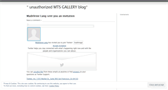 Desktop Screenshot of mtsgallery.wordpress.com