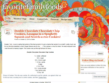 Tablet Screenshot of favoritefamilyfoods.wordpress.com