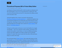 Tablet Screenshot of personhoodmsbioethics.wordpress.com