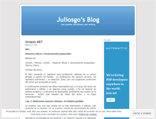 Tablet Screenshot of juliosgo.wordpress.com