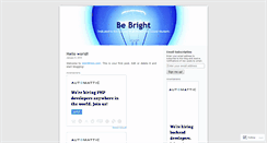 Desktop Screenshot of bebrightblue.wordpress.com