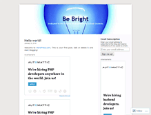 Tablet Screenshot of bebrightblue.wordpress.com