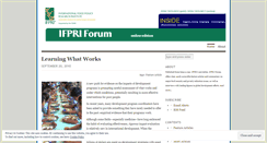 Desktop Screenshot of ifpriforum.wordpress.com