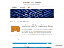 Tablet Screenshot of diaryofatechteacher.wordpress.com