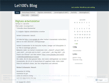 Tablet Screenshot of lel100.wordpress.com