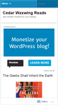 Mobile Screenshot of cwreads.wordpress.com