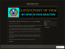 Tablet Screenshot of lloydspointofview.wordpress.com