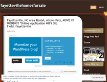 Tablet Screenshot of fayettevillehomesforsale.wordpress.com