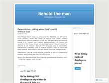 Tablet Screenshot of beholdtheman.wordpress.com