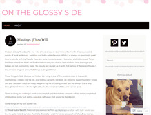 Tablet Screenshot of ontheglossyside.wordpress.com