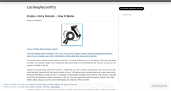 Desktop Screenshot of carskeylessentry.wordpress.com