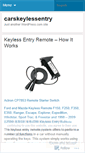 Mobile Screenshot of carskeylessentry.wordpress.com