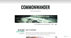 Desktop Screenshot of commonwander.wordpress.com