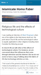 Mobile Screenshot of islamicatehomofaber.wordpress.com