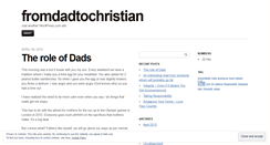 Desktop Screenshot of fromdadtochristian.wordpress.com