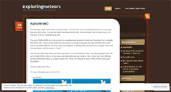 Desktop Screenshot of exploringmeteors.wordpress.com