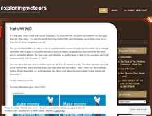 Tablet Screenshot of exploringmeteors.wordpress.com