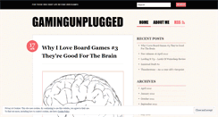 Desktop Screenshot of gamingunplugged.wordpress.com