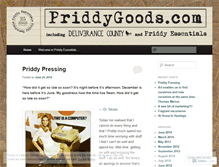 Tablet Screenshot of priddygoods.wordpress.com