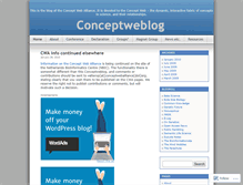 Tablet Screenshot of conceptweblog.wordpress.com