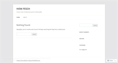 Desktop Screenshot of howfesch.wordpress.com
