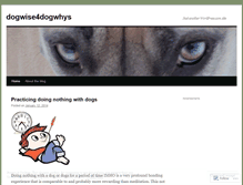 Tablet Screenshot of dogwise4dogwhys.wordpress.com