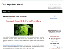 Tablet Screenshot of obatkeputihanherbal6.wordpress.com